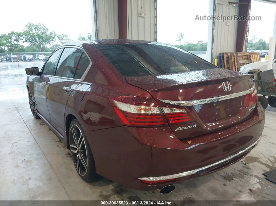 2016 Honda Accord Sport Burgundy vin: 1HGCR2F58GA212247