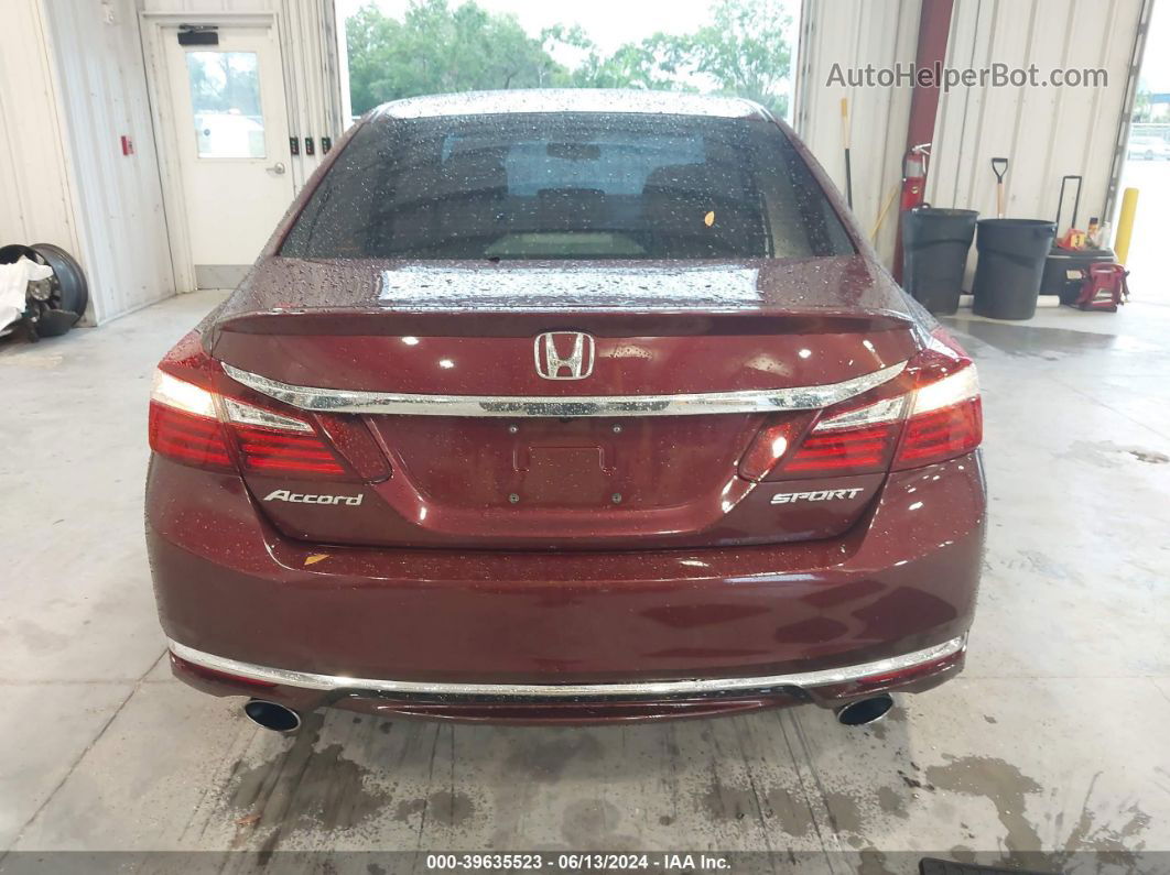 2016 Honda Accord Sport Burgundy vin: 1HGCR2F58GA212247