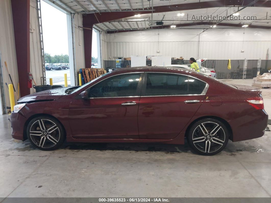 2016 Honda Accord Sport Burgundy vin: 1HGCR2F58GA212247