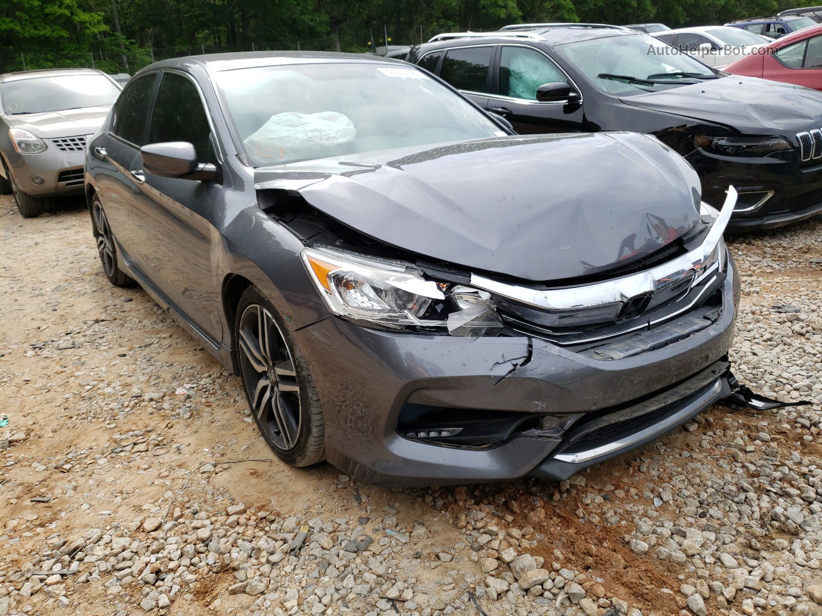 2016 Honda Accord Sport Gray vin: 1HGCR2F58GA220137