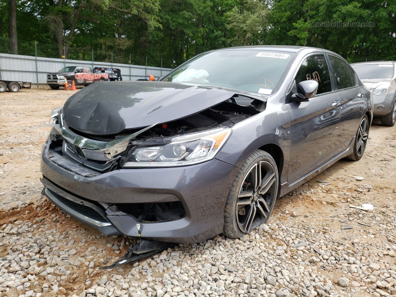 2016 Honda Accord Sport Gray vin: 1HGCR2F58GA220137