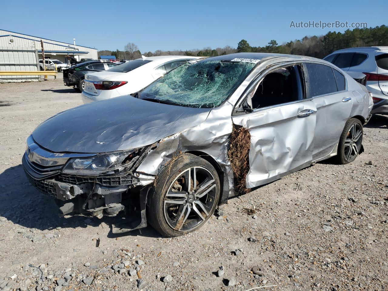 2017 Honda Accord Sport Silver vin: 1HGCR2F58HA017363