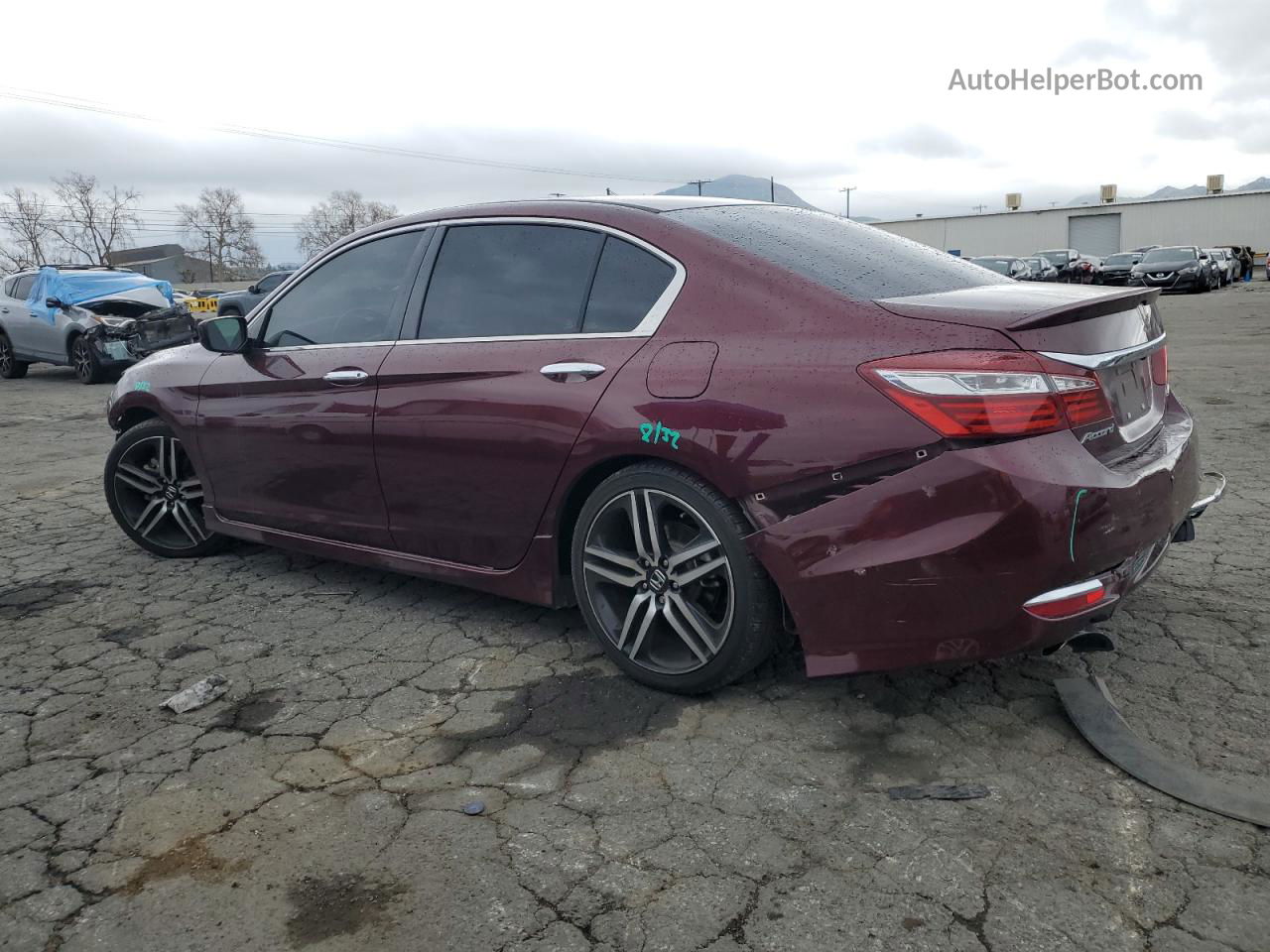 2017 Honda Accord Sport Бордовый vin: 1HGCR2F58HA061914