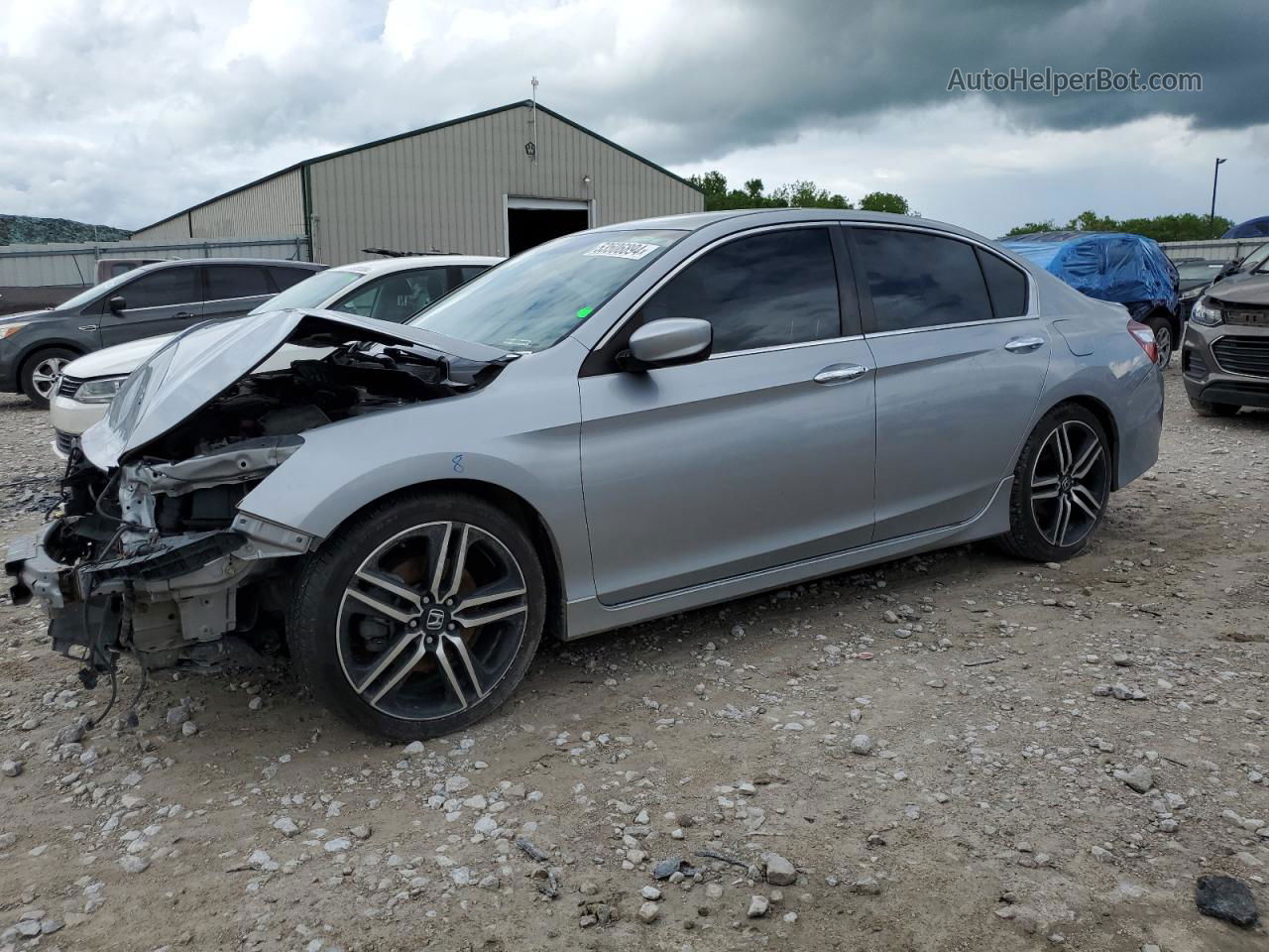 2017 Honda Accord Sport Silver vin: 1HGCR2F58HA070337