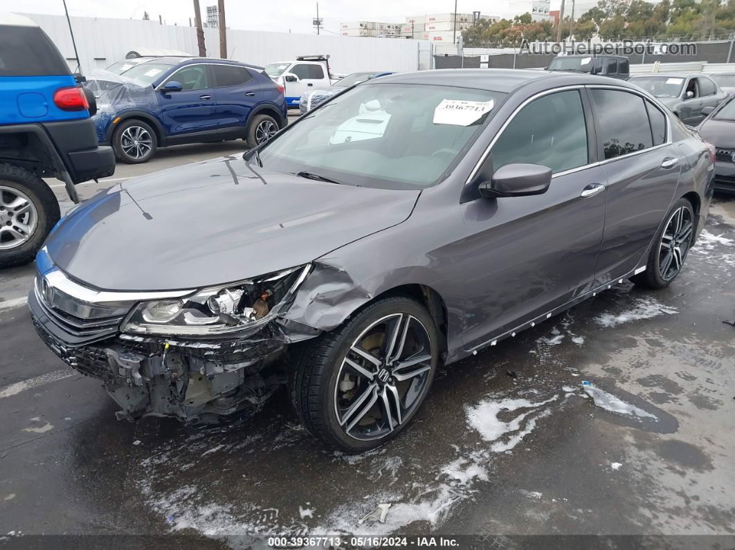 2017 Honda Accord Sport Gray vin: 1HGCR2F58HA124400