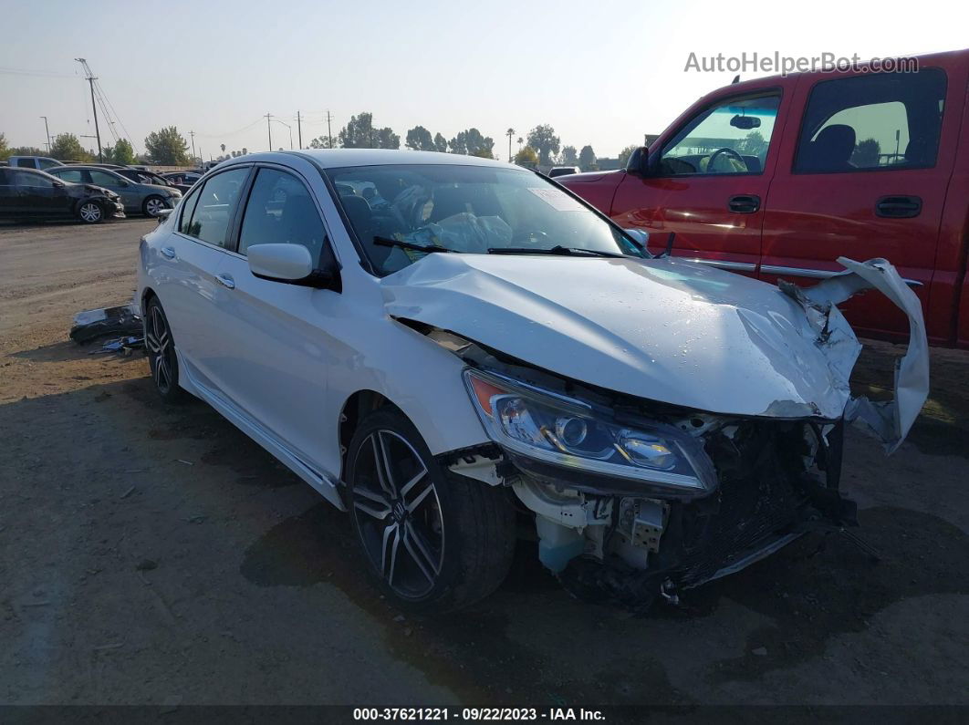 2017 Honda Accord Sport White vin: 1HGCR2F58HA126230