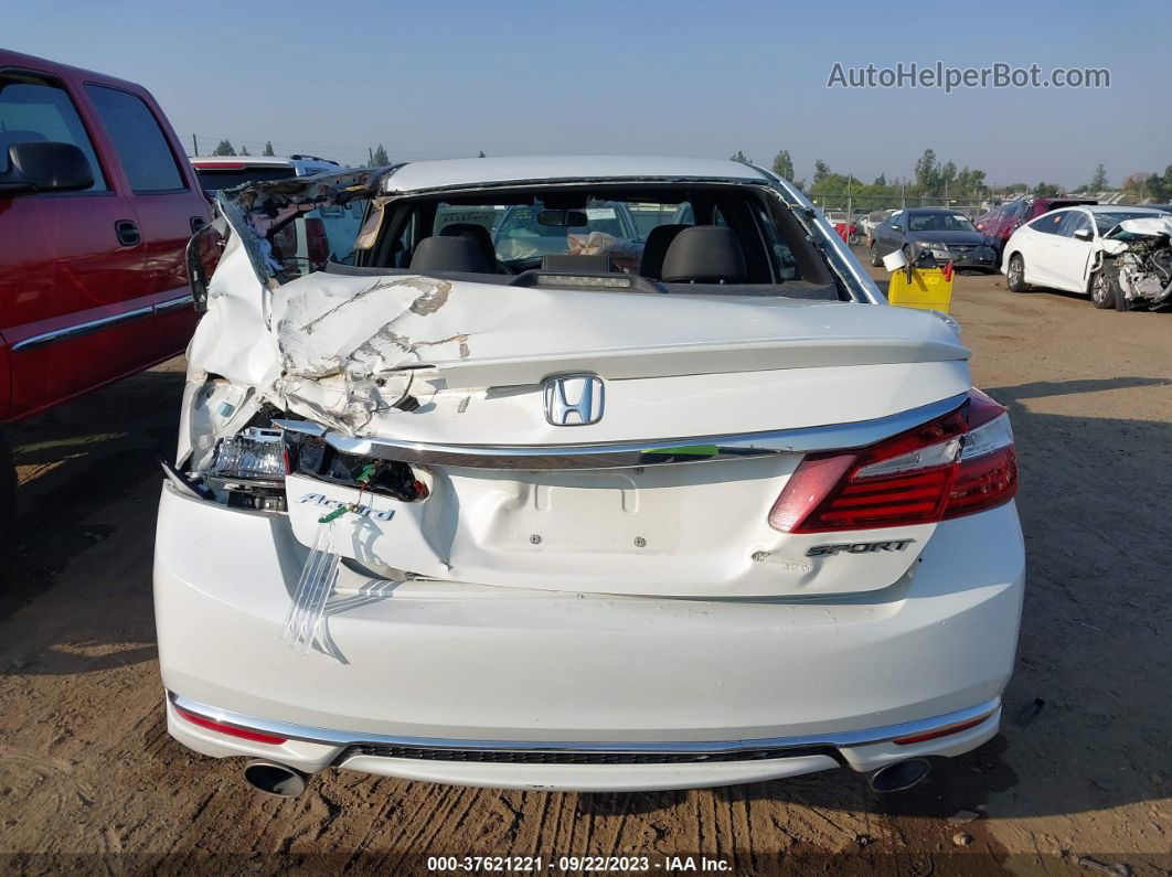 2017 Honda Accord Sport White vin: 1HGCR2F58HA126230