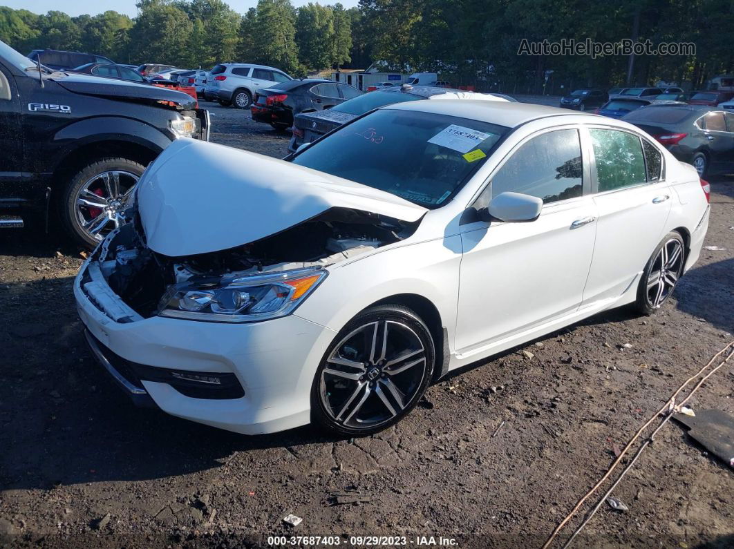 2017 Honda Accord Sport White vin: 1HGCR2F58HA139897