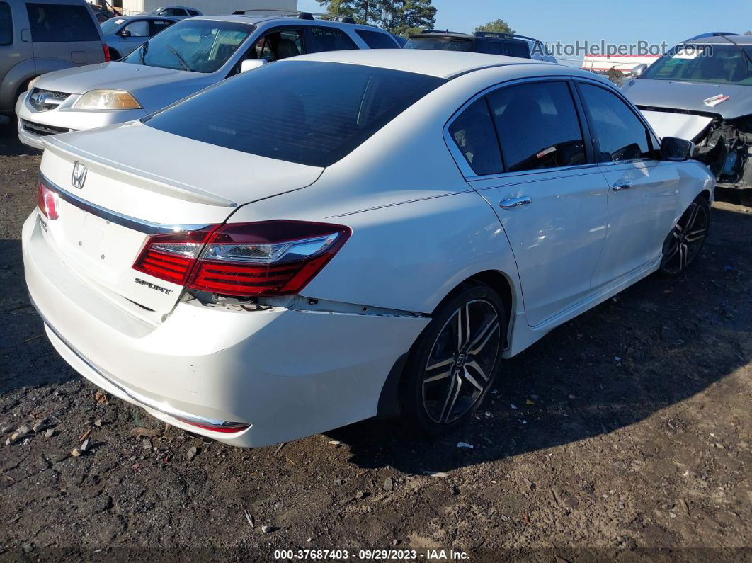 2017 Honda Accord Sport White vin: 1HGCR2F58HA139897