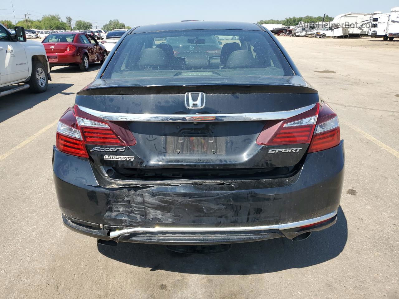 2017 Honda Accord Sport Черный vin: 1HGCR2F58HA145912