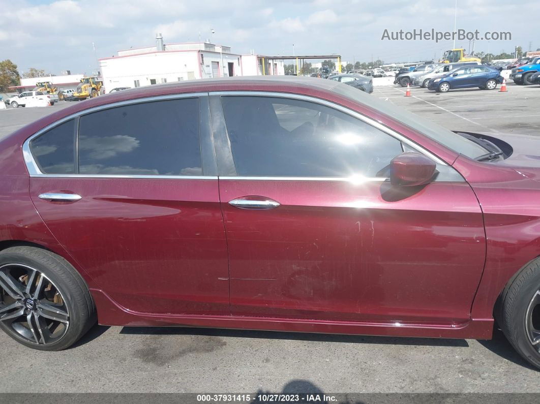 2017 Honda Accord Sedan Sport Burgundy vin: 1HGCR2F58HA221399