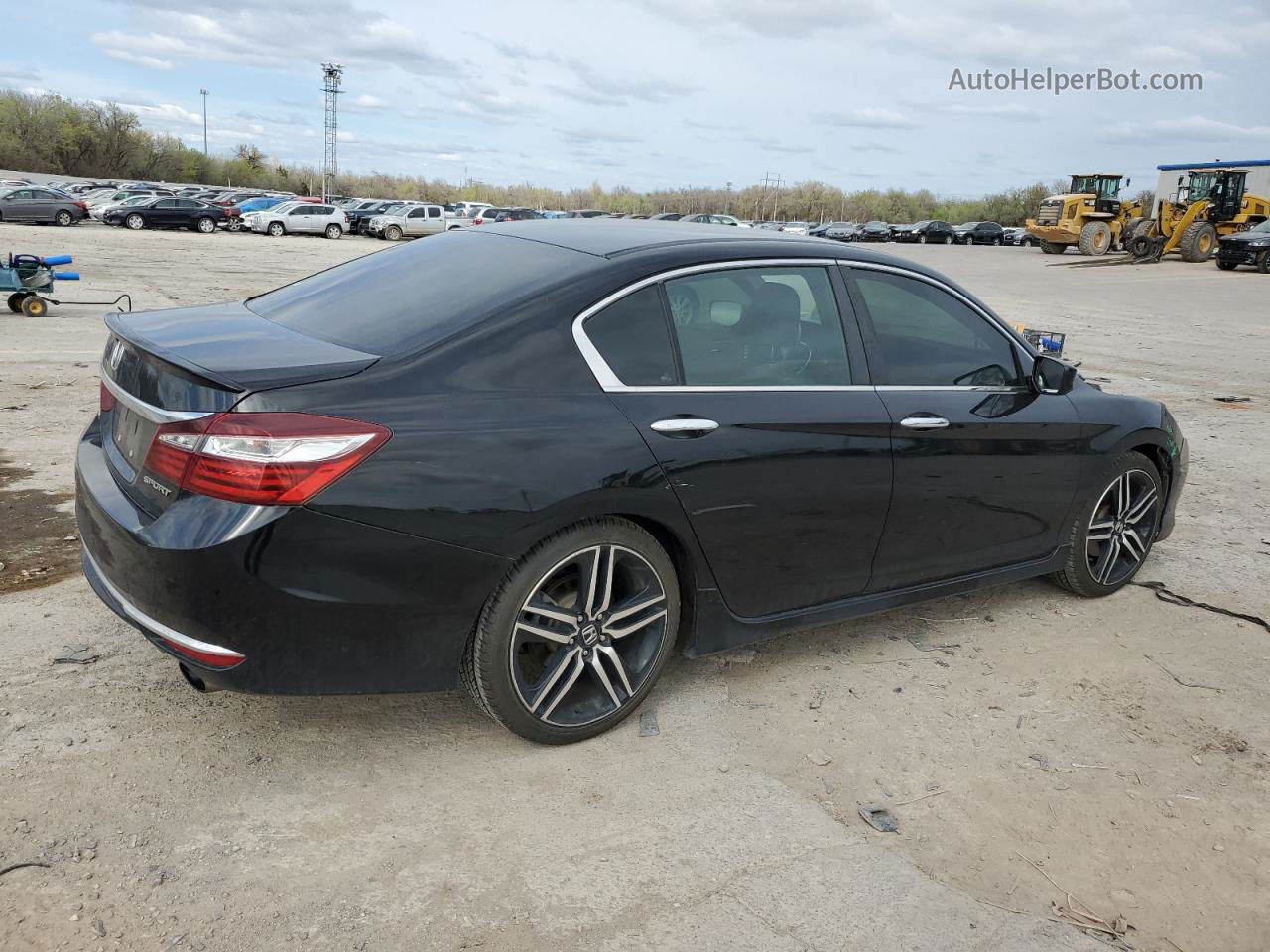 2017 Honda Accord Sport Черный vin: 1HGCR2F58HA230541