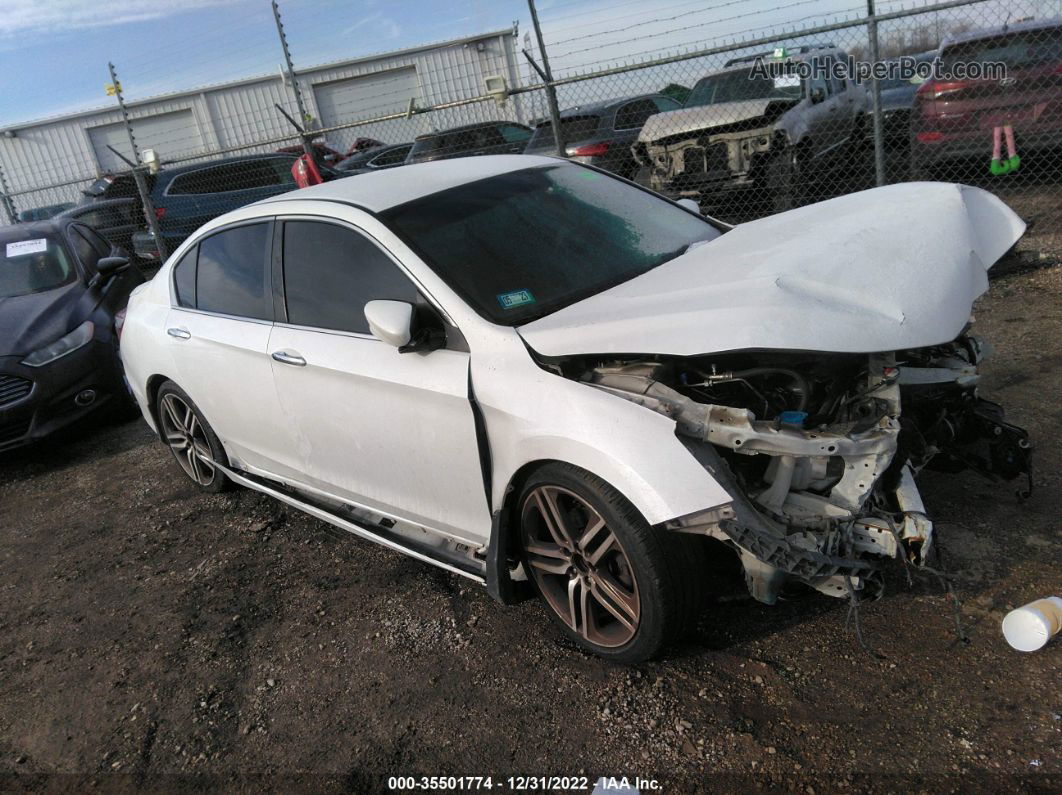 2017 Honda Accord Sedan Sport White vin: 1HGCR2F58HA235402