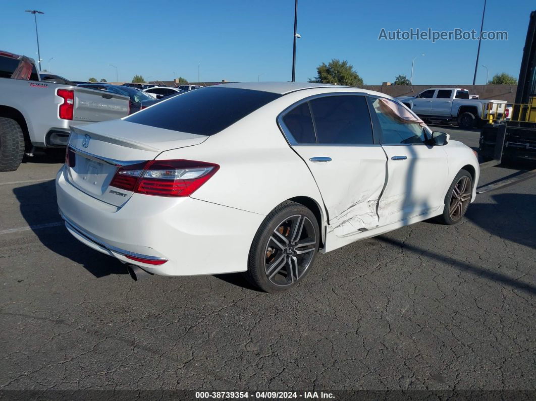 2017 Honda Accord Sport White vin: 1HGCR2F58HA290061