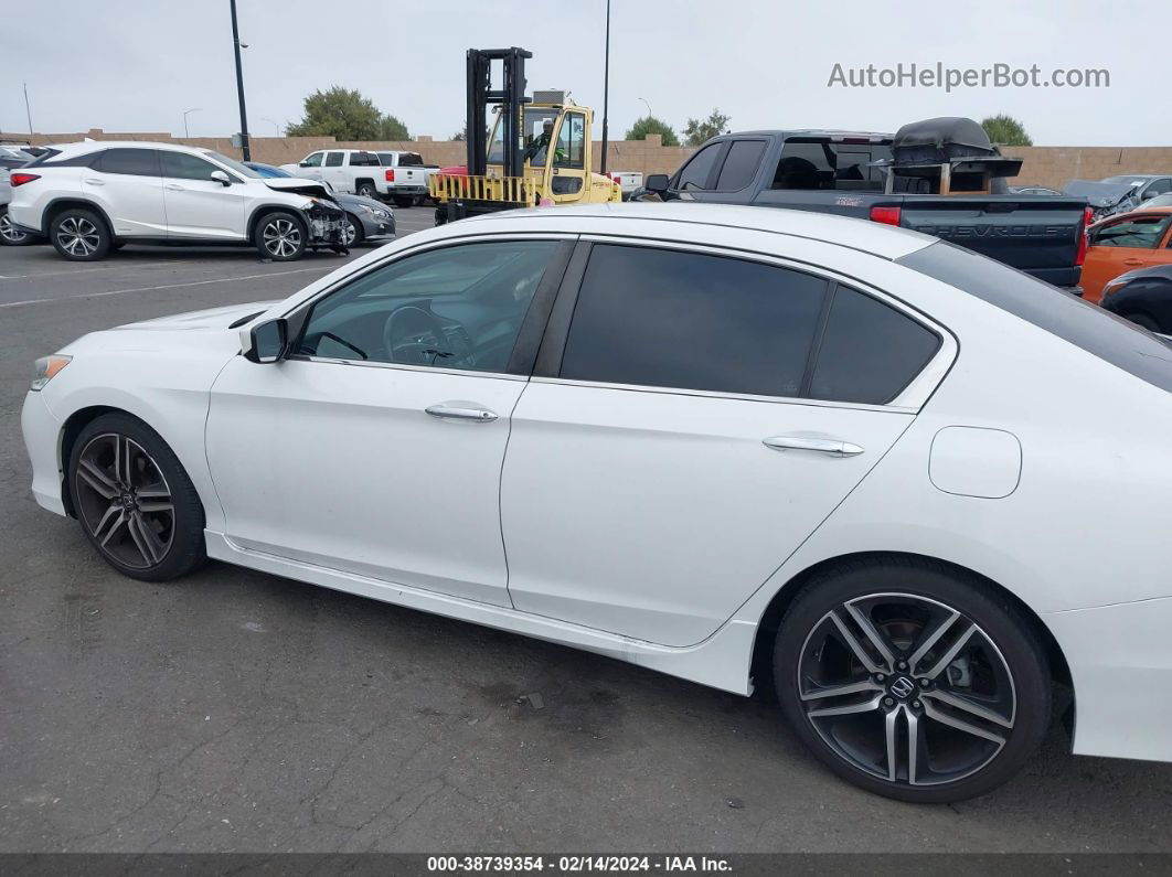 2017 Honda Accord Sport White vin: 1HGCR2F58HA290061