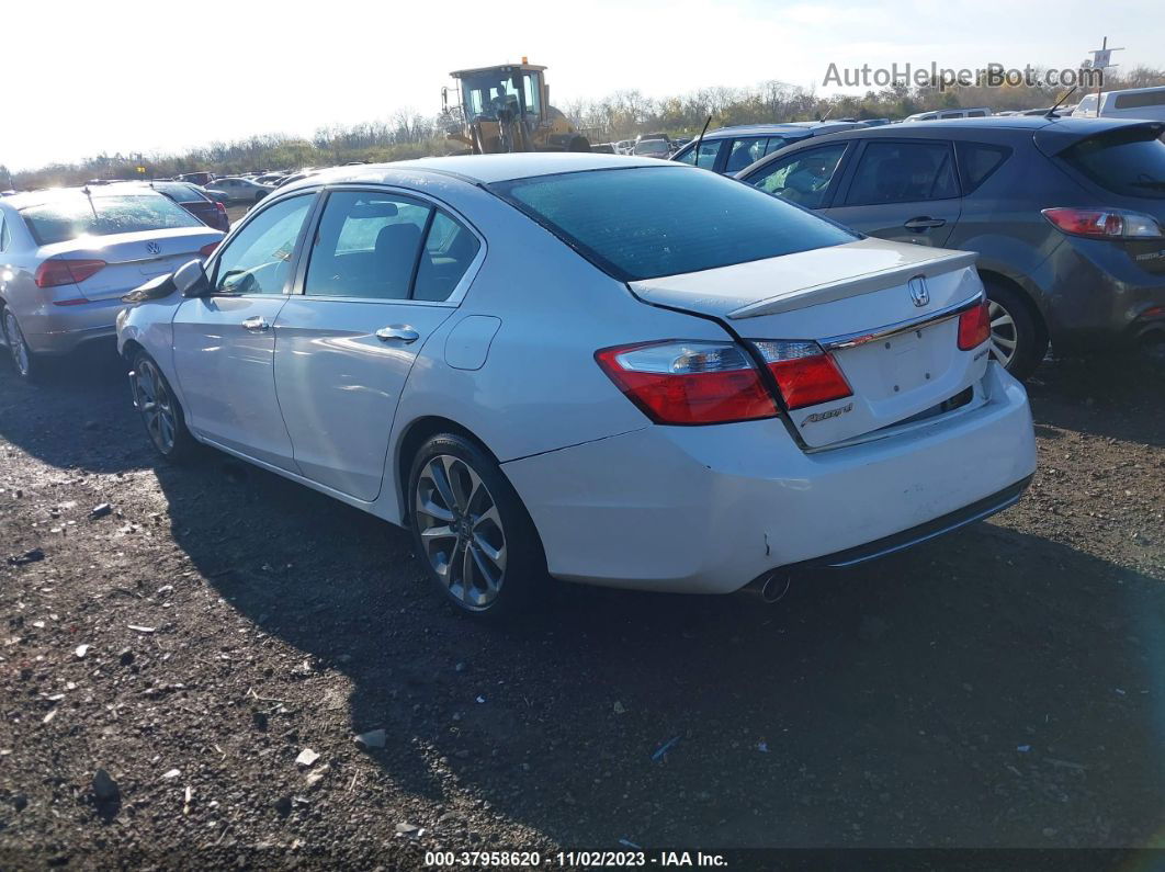 2014 Honda Accord Sport White vin: 1HGCR2F59EA016959