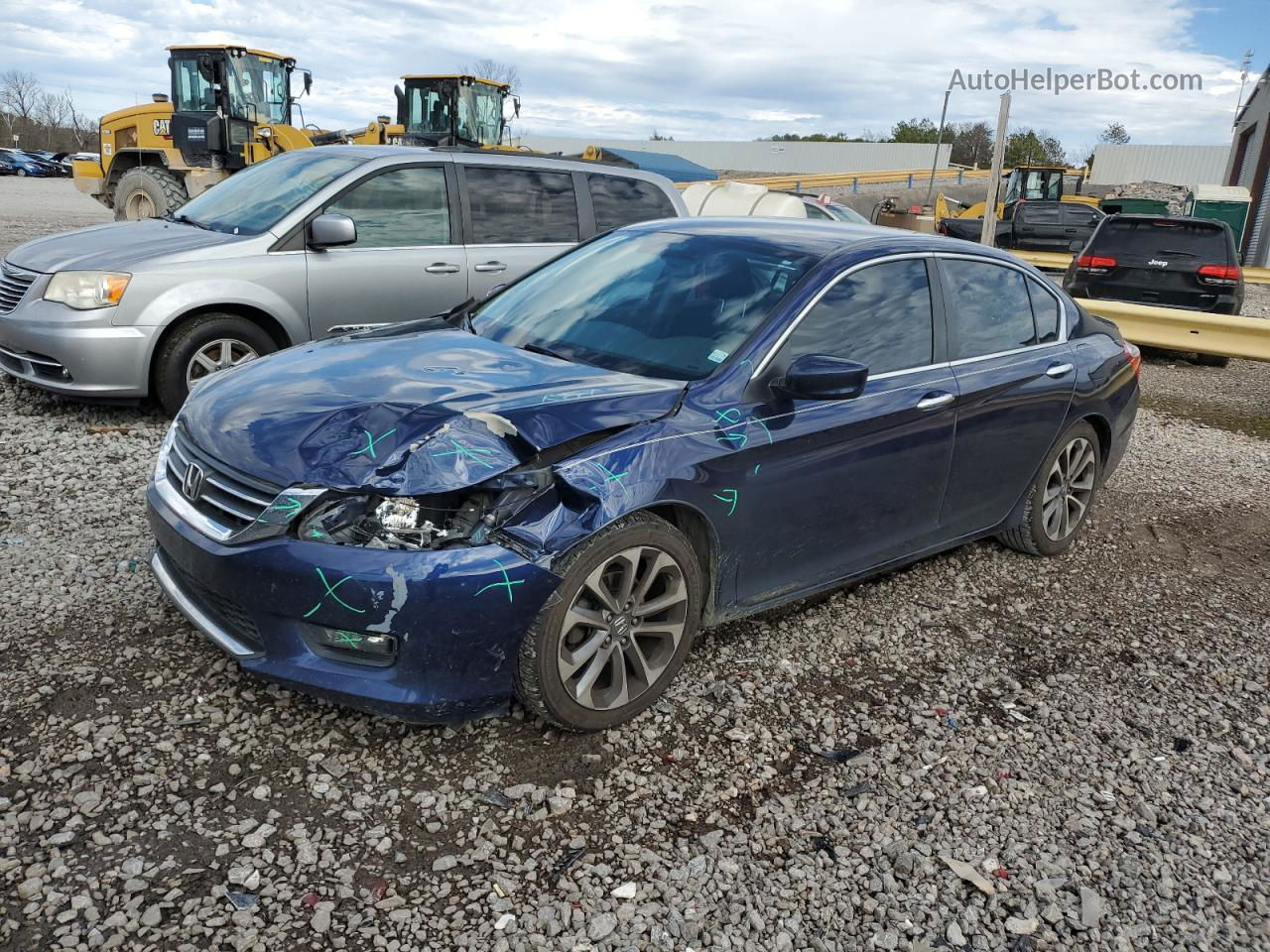 2014 Honda Accord Sport Blue vin: 1HGCR2F59EA049461