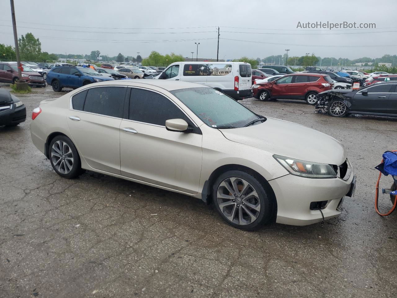 2014 Honda Accord Sport Beige vin: 1HGCR2F59EA116821