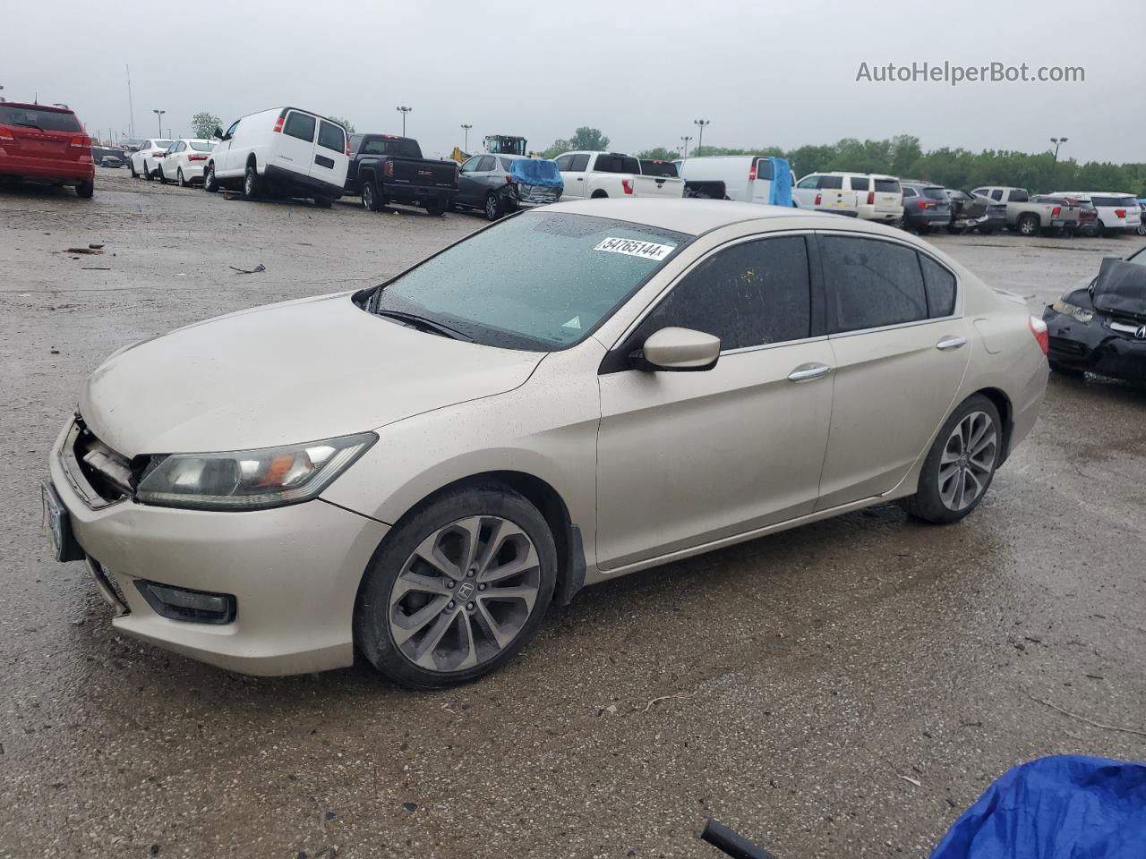 2014 Honda Accord Sport Beige vin: 1HGCR2F59EA116821