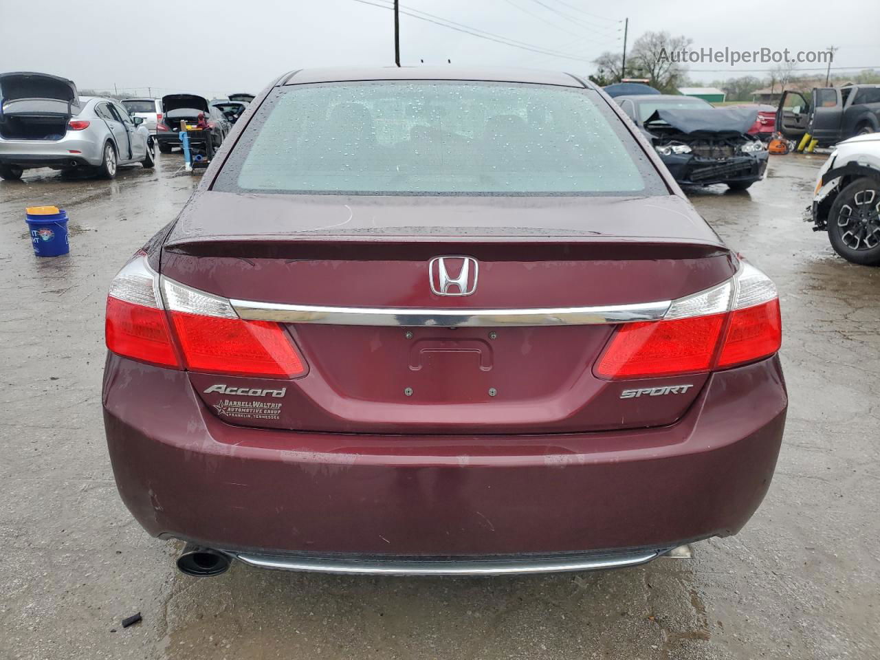 2014 Honda Accord Sport Темно-бордовый vin: 1HGCR2F59EA124675