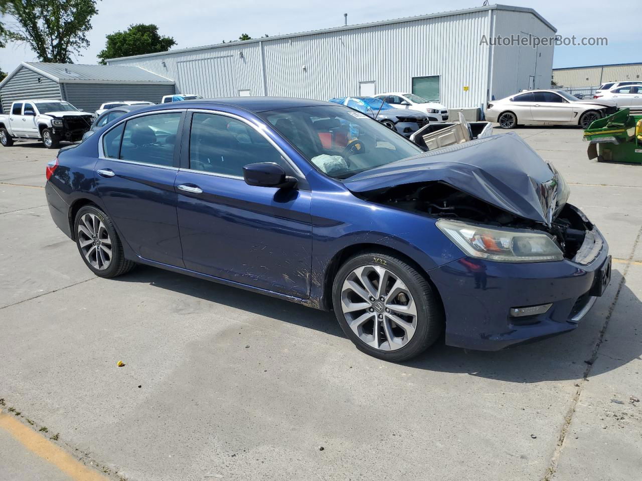 2014 Honda Accord Sport Blue vin: 1HGCR2F59EA146787