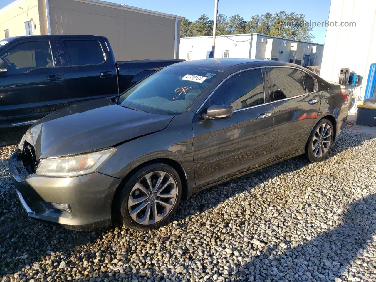 2014 Honda Accord Sport Gray vin: 1HGCR2F59EA162908