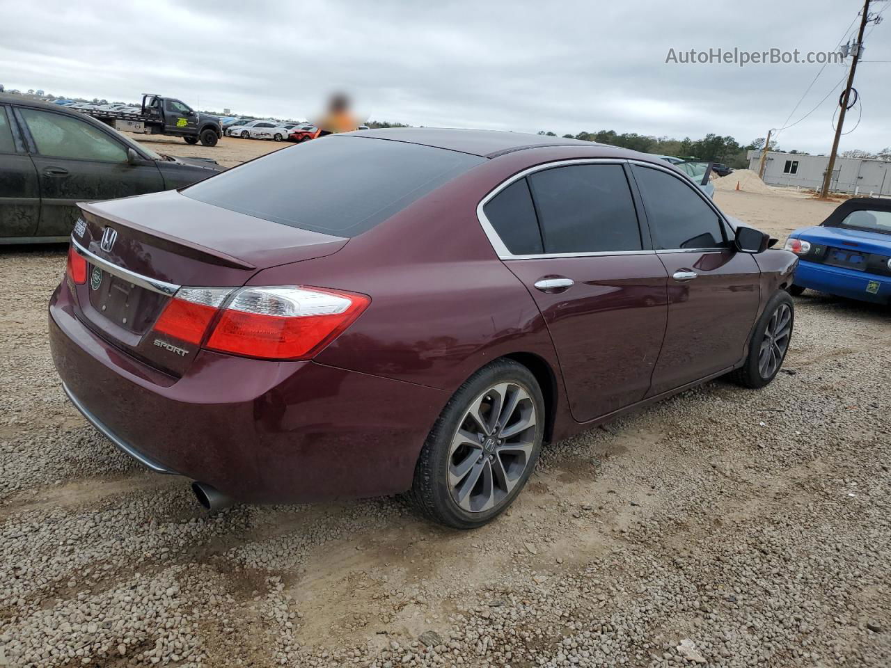 2014 Honda Accord Sport Burgundy vin: 1HGCR2F59EA240782