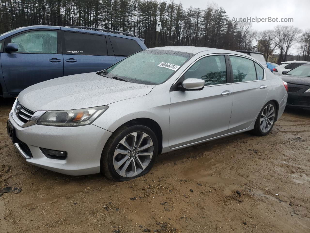 2014 Honda Accord Sport Silver vin: 1HGCR2F59EA250728