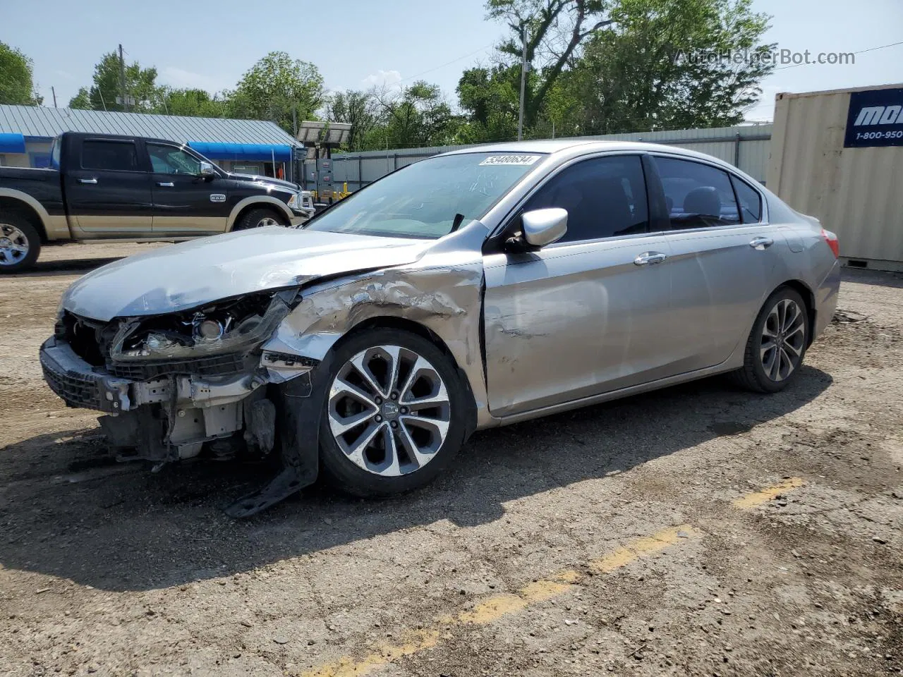 2014 Honda Accord Sport Silver vin: 1HGCR2F59EA259560