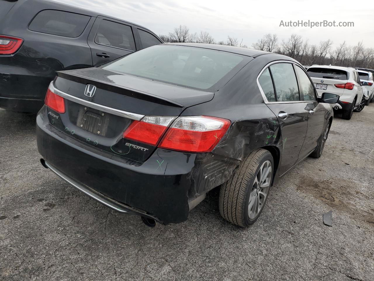 2014 Honda Accord Sport Черный vin: 1HGCR2F59EA282370