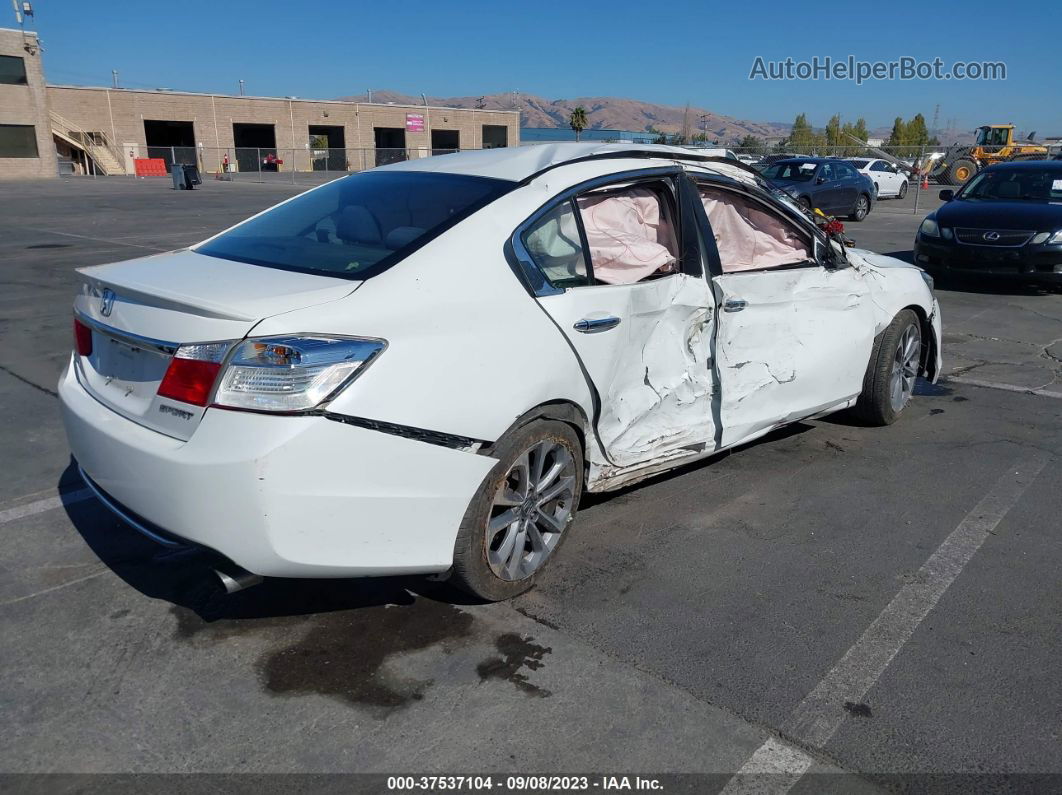 2015 Honda Accord Sport White vin: 1HGCR2F59FA038431