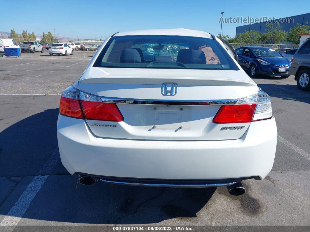 2015 Honda Accord Sport White vin: 1HGCR2F59FA038431