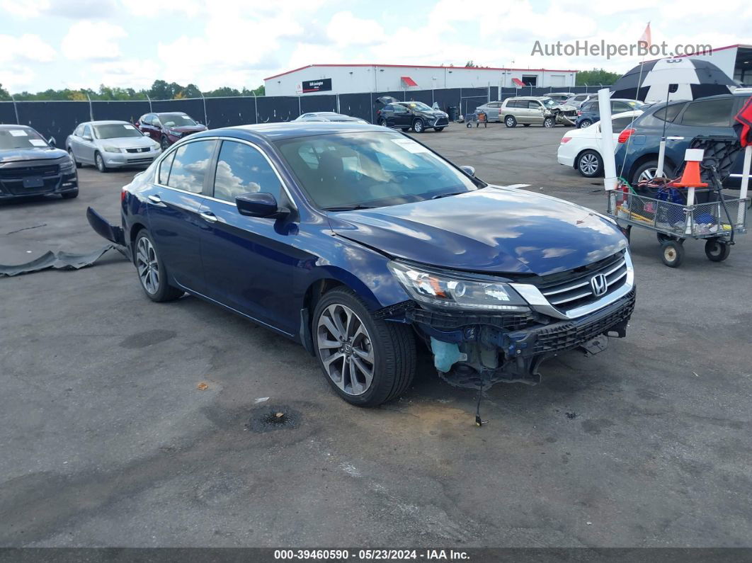 2015 Honda Accord Sport Синий vin: 1HGCR2F59FA124869