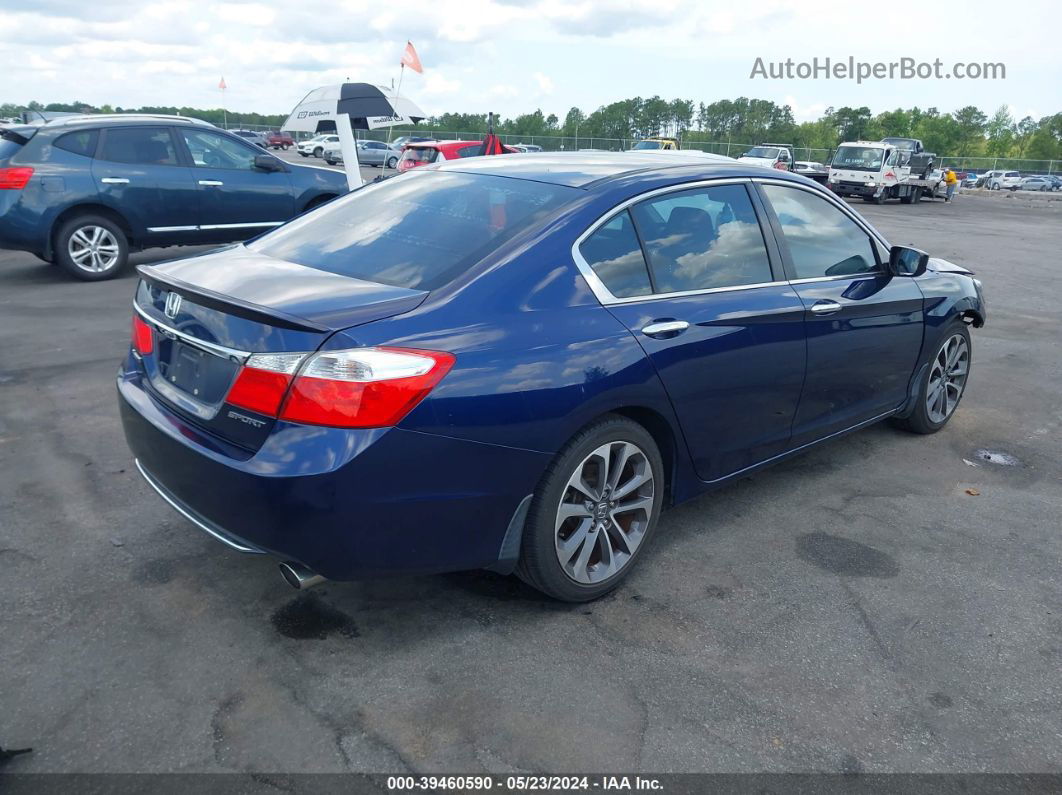 2015 Honda Accord Sport Blue vin: 1HGCR2F59FA124869