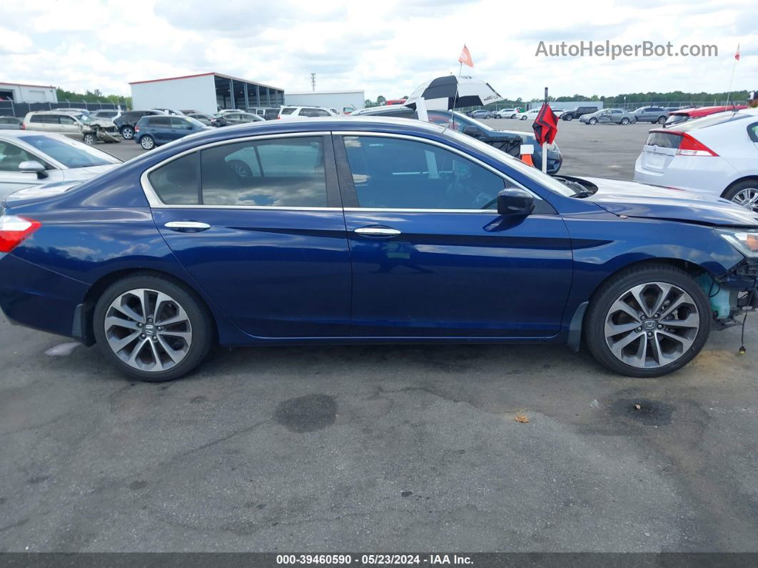 2015 Honda Accord Sport Синий vin: 1HGCR2F59FA124869