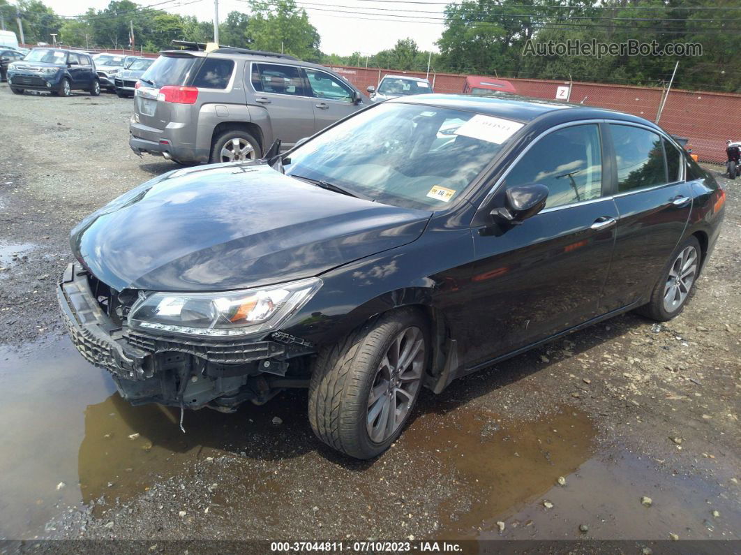 2015 Honda Accord Sedan Sport Black vin: 1HGCR2F59FA155281