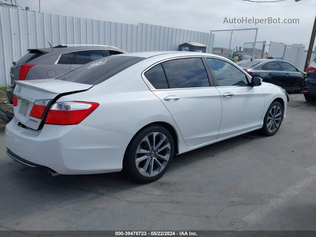 2015 Honda Accord Sport White vin: 1HGCR2F59FA166460