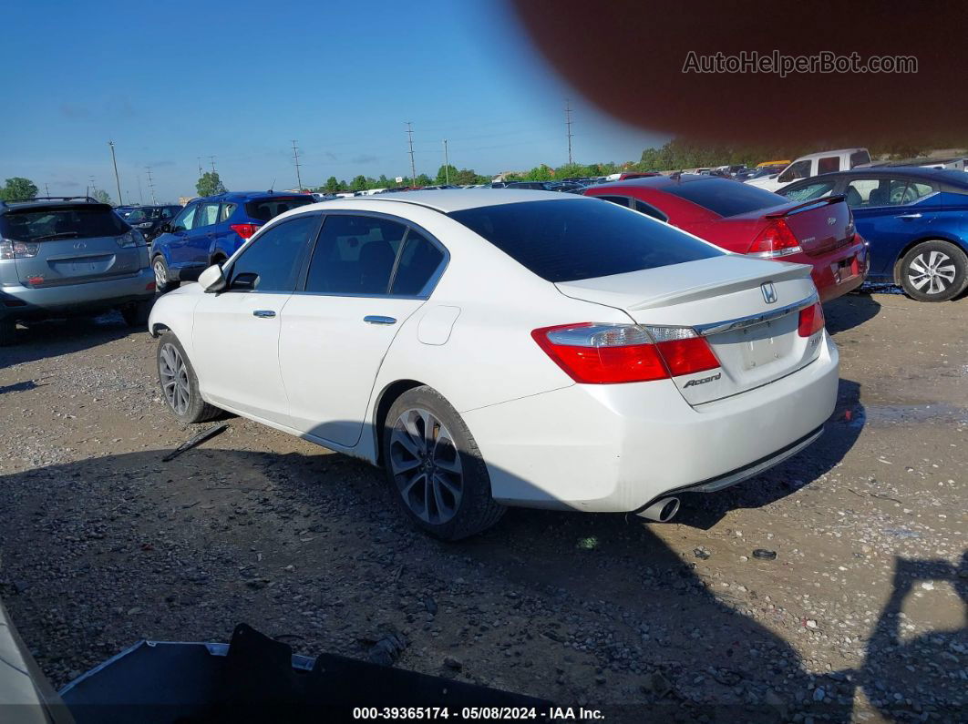 2015 Honda Accord Sport White vin: 1HGCR2F59FA173053