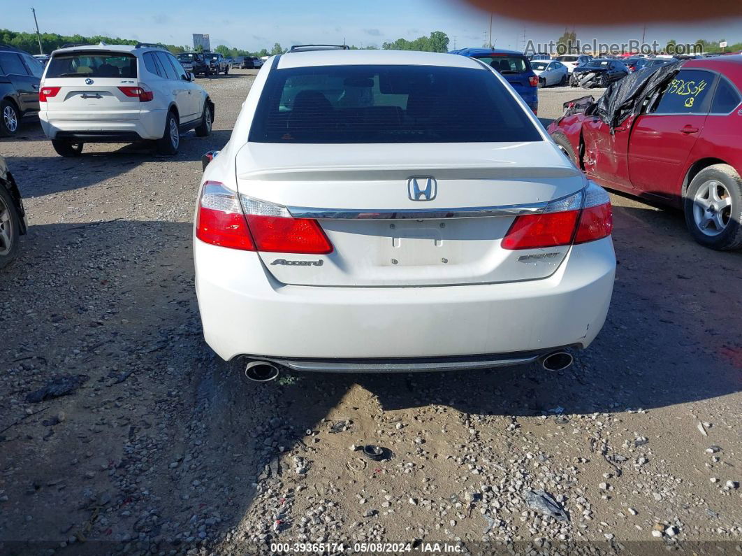 2015 Honda Accord Sport White vin: 1HGCR2F59FA173053