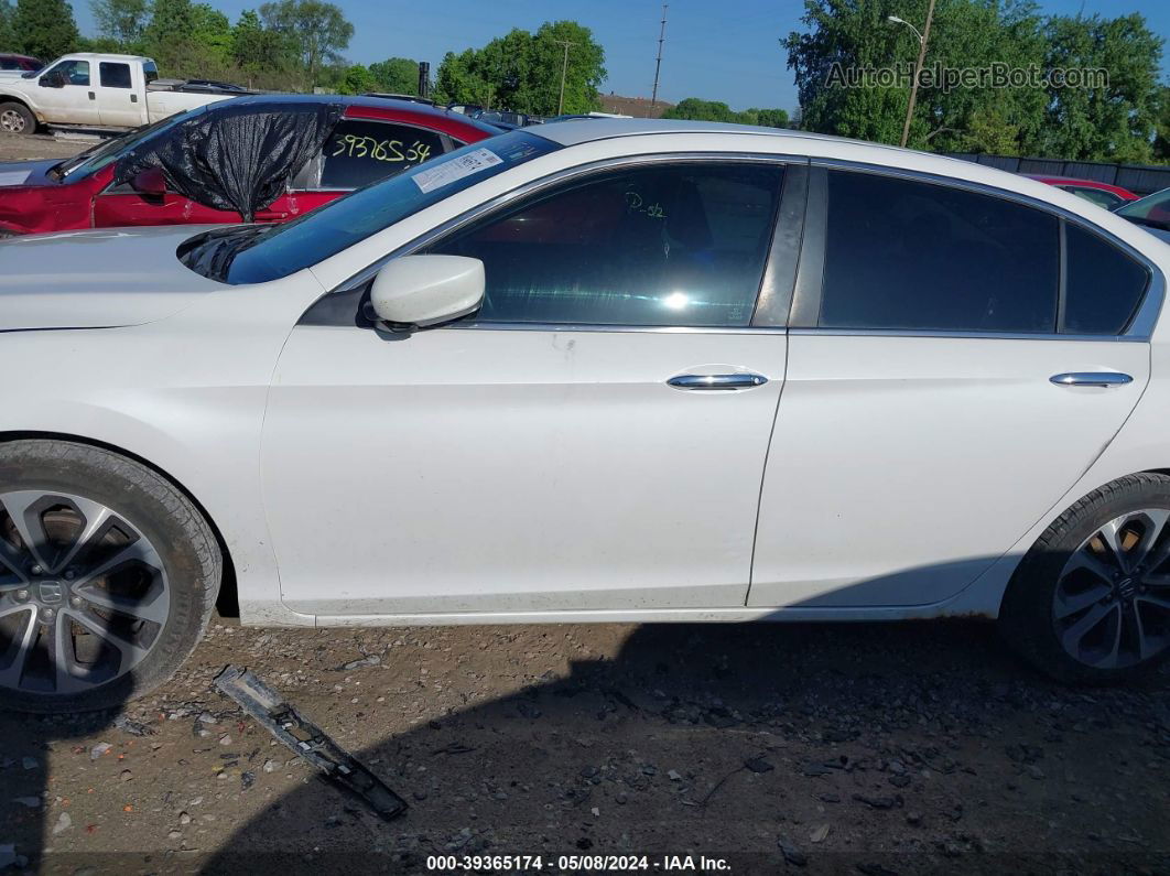 2015 Honda Accord Sport White vin: 1HGCR2F59FA173053