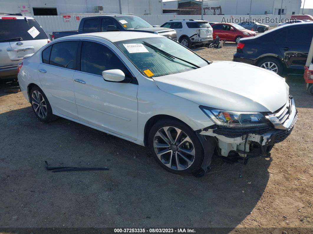 2015 Honda Accord Sedan Sport White vin: 1HGCR2F59FA236183