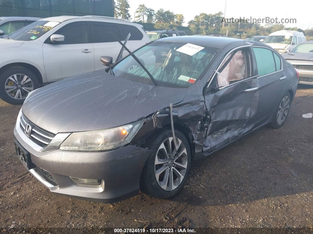 2015 Honda Accord Sport Gray vin: 1HGCR2F59FA254313