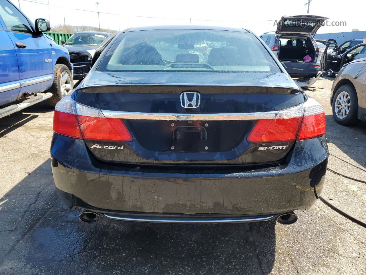 2015 Honda Accord Sport Черный vin: 1HGCR2F59FA267241