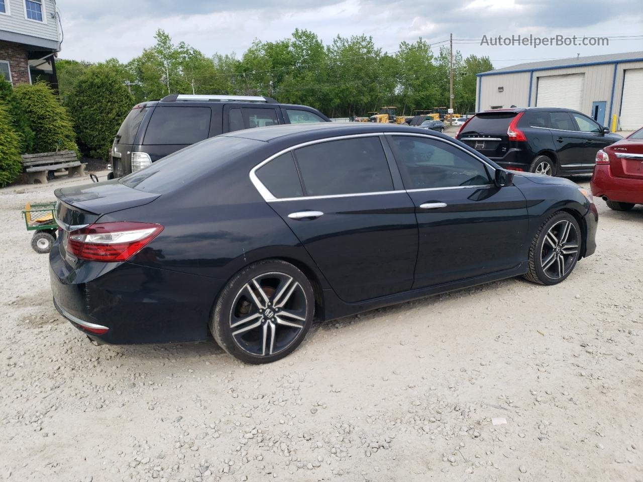 2017 Honda Accord Sport Черный vin: 1HGCR2F59HA051277