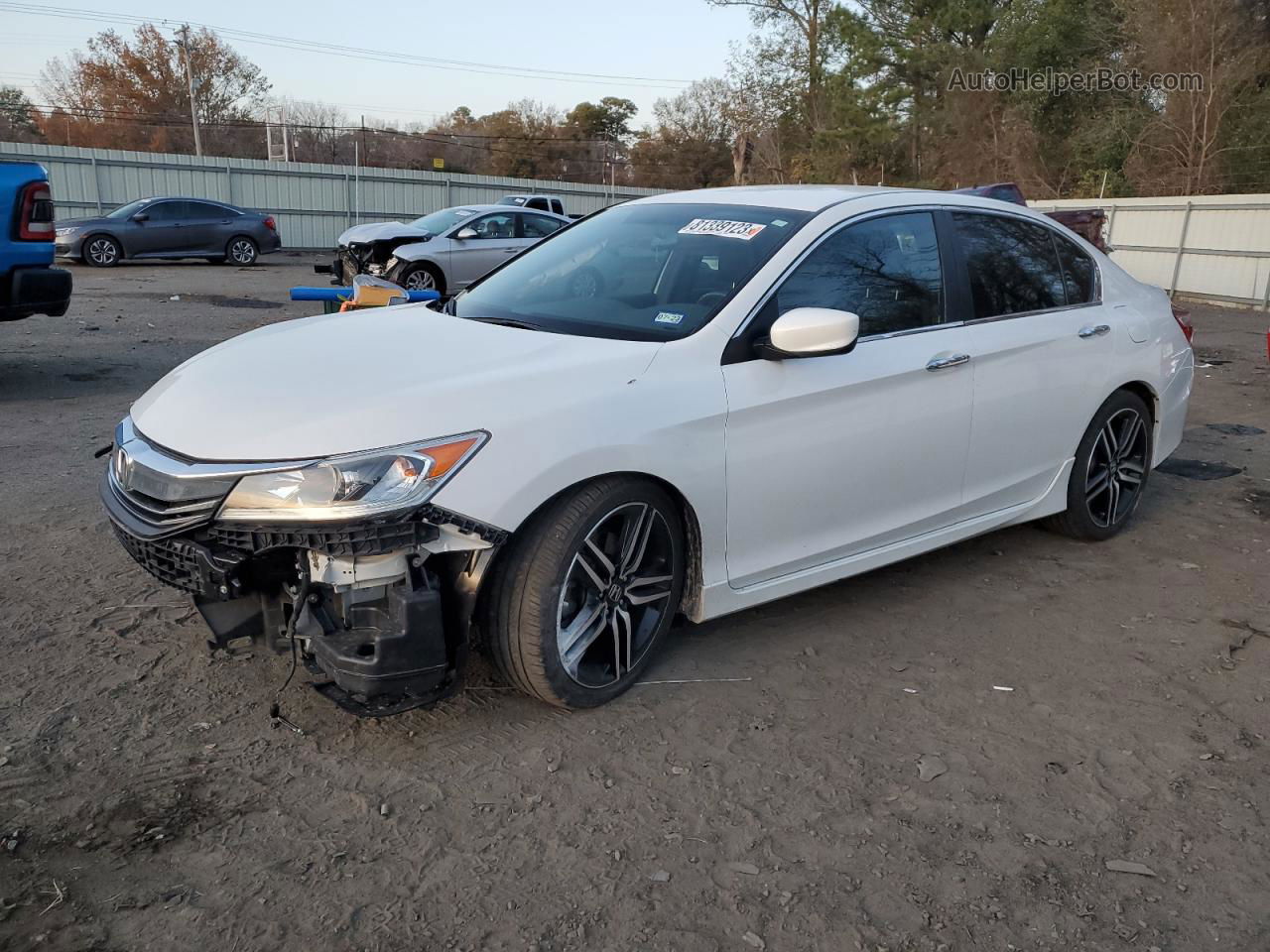 2017 Honda Accord Sport White vin: 1HGCR2F59HA052011