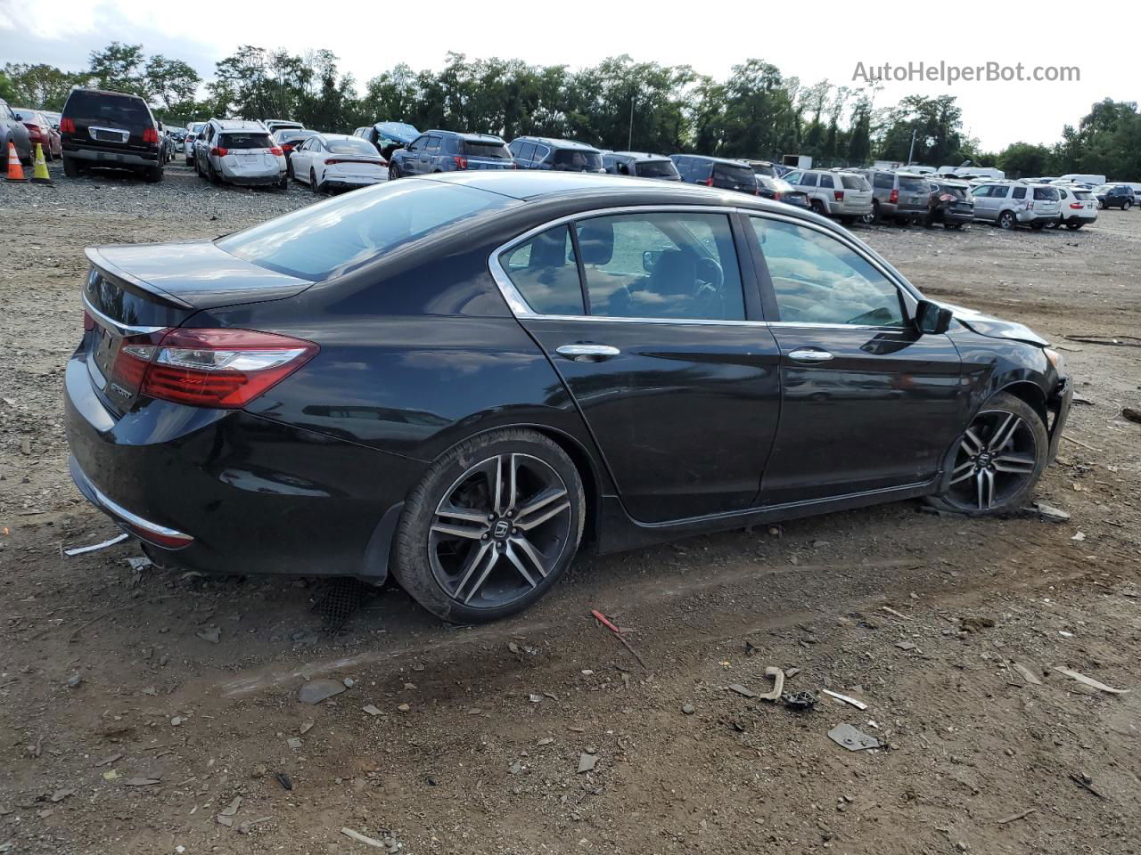 2017 Honda Accord Sport Черный vin: 1HGCR2F59HA058553