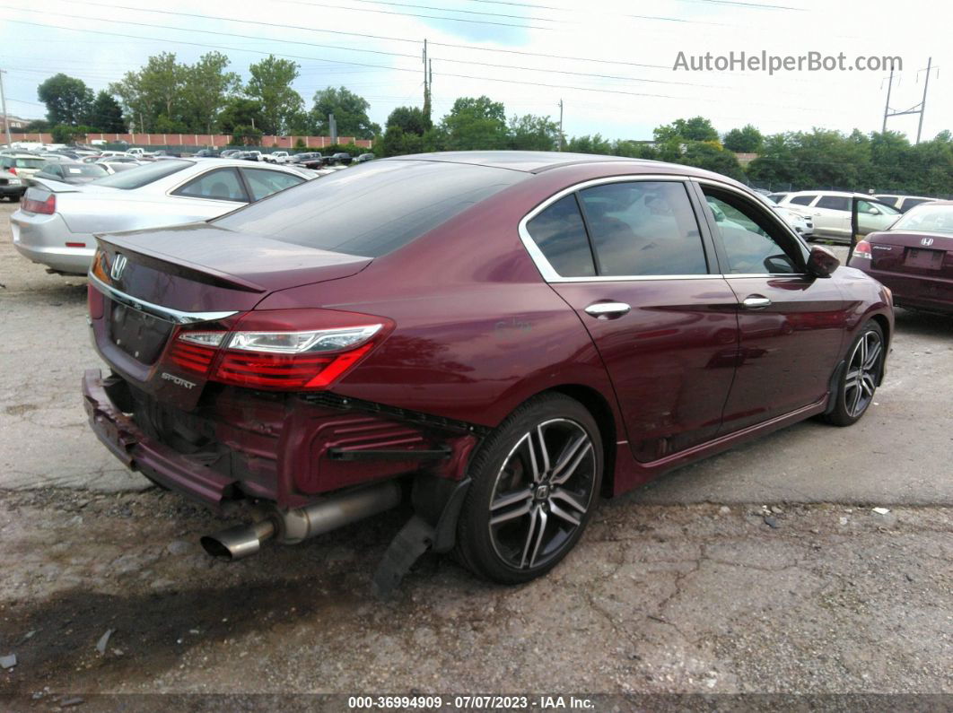 2017 Honda Accord Sedan Sport Maroon vin: 1HGCR2F59HA081735