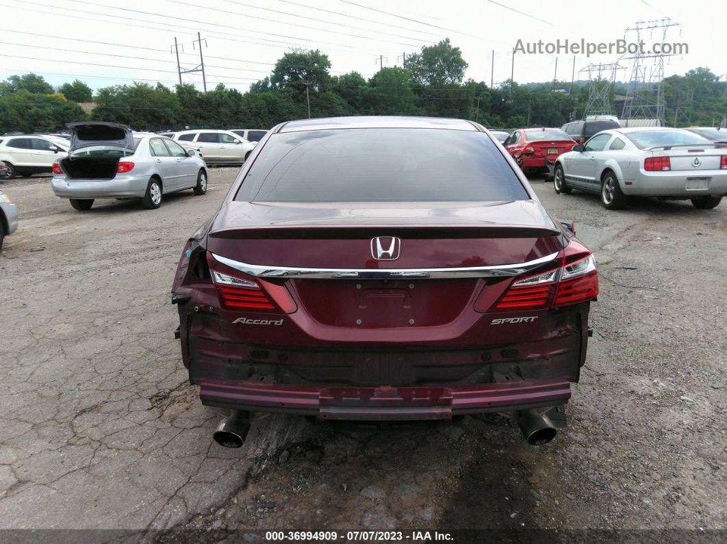 2017 Honda Accord Sedan Sport Maroon vin: 1HGCR2F59HA081735