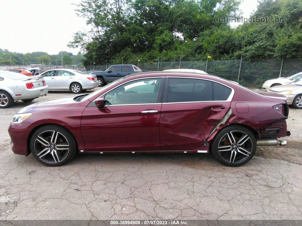 2017 Honda Accord Sedan Sport Maroon vin: 1HGCR2F59HA081735