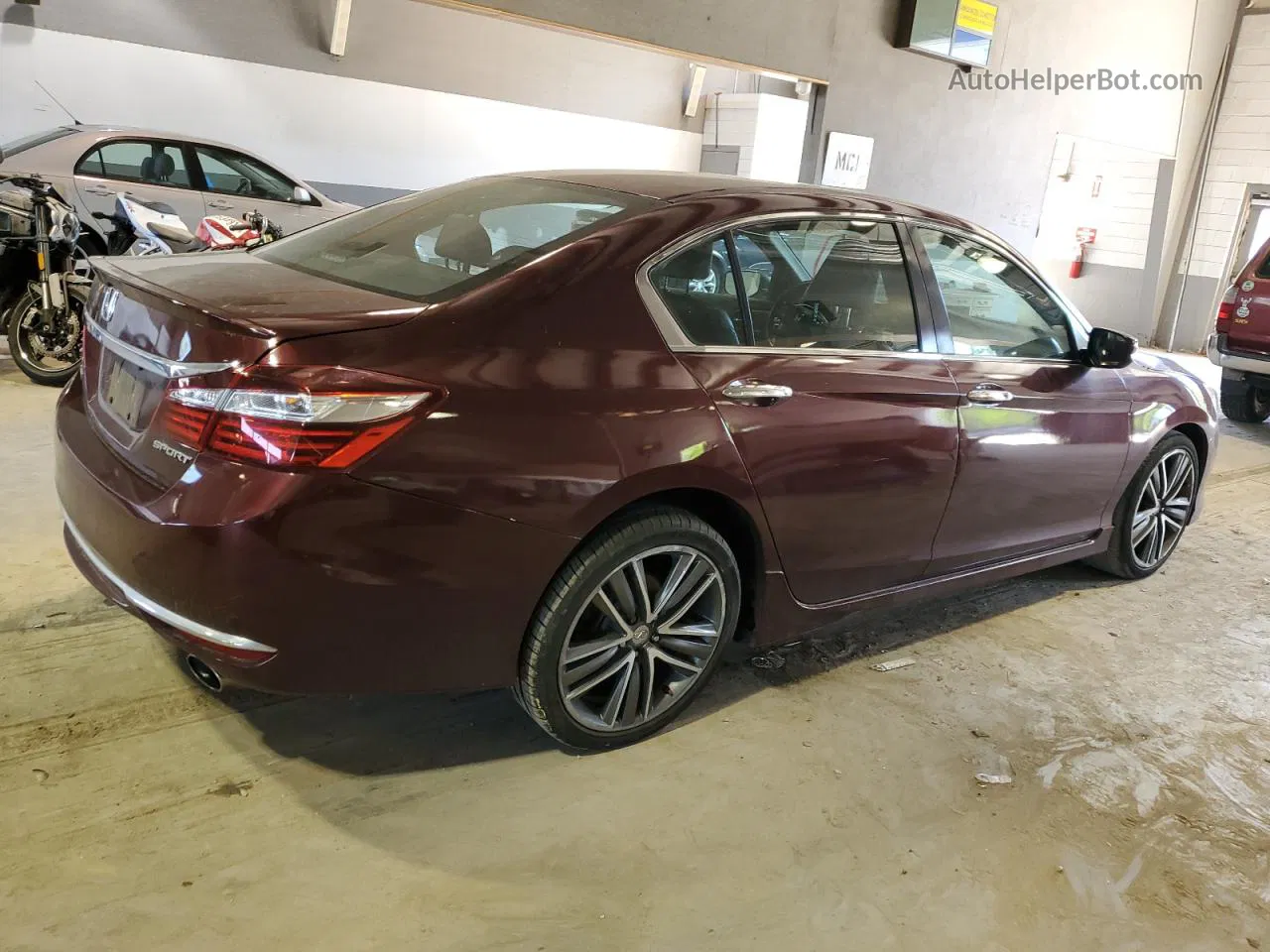 2017 Honda Accord Sport Burgundy vin: 1HGCR2F59HA155252